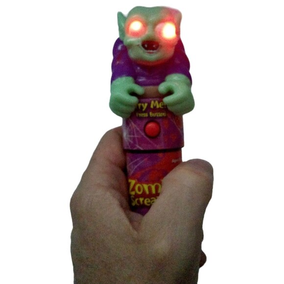 ZOMBIE Screamers LIGHTS Scary SOUNDS Halloween Light-up Candy Holder Toy Sound - Picture 3 of 13